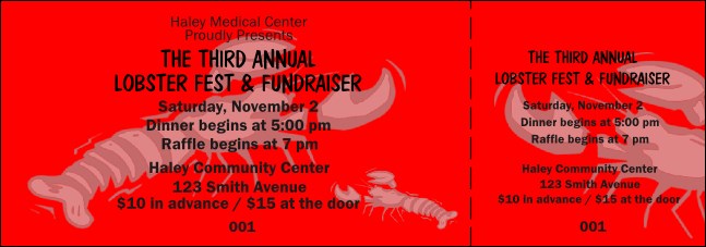Lobster Ticket Product Front