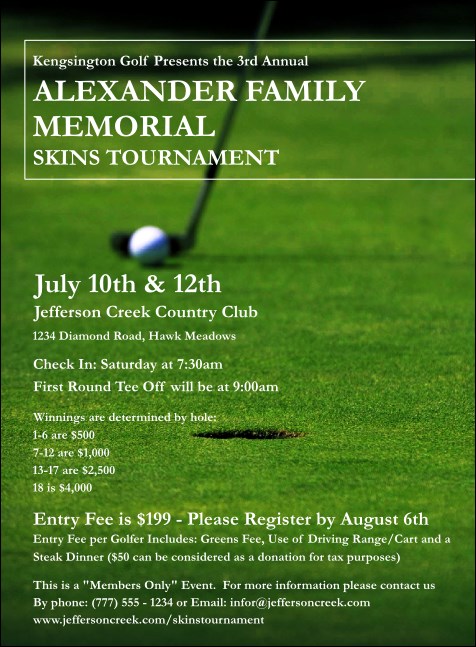 Golf Photo Invitation