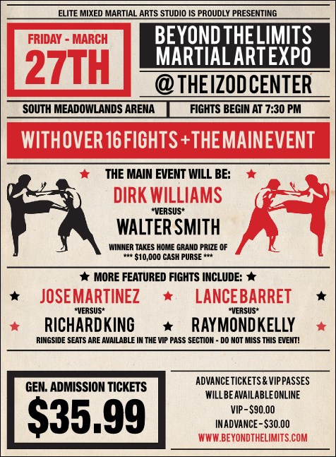 MMA Old School Invitation Product Front