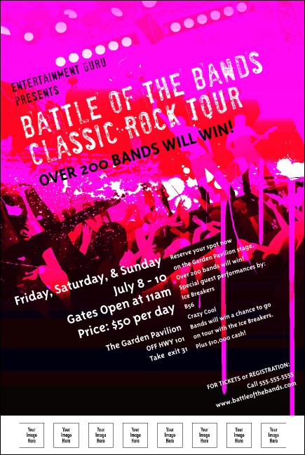 Rock Concert Pink Poster Product Front