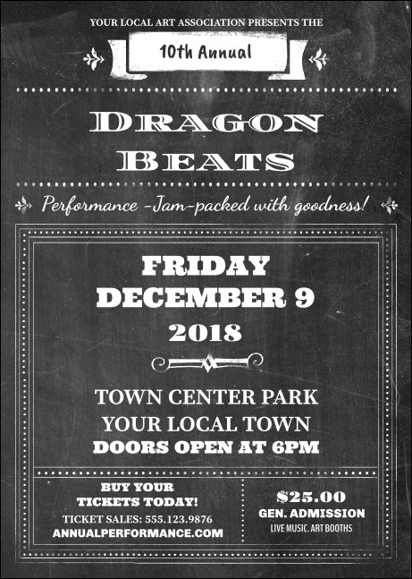 Retro Chalkboard Postcard Product Front