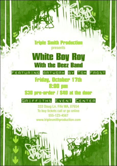 Hip Hop Green Postcard Product Front