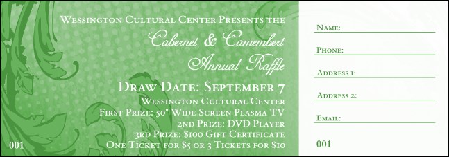 Classic Green Raffle Ticket