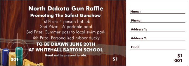 Gun Raffle Ticket Product Front