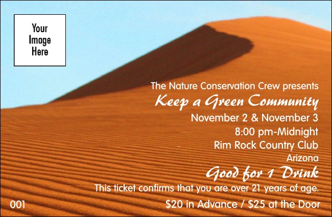 Nature Series - Desert Drink Ticket Product Front