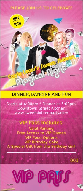 Birthday Party VIP Pass Product Front