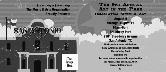 San Antonio VIP Pass (Black and white)