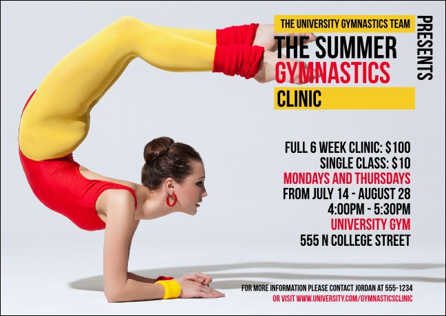 Retro Gymnastics Postcard Product Front