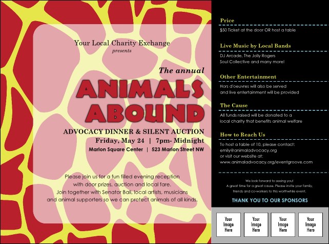 Animal Print Giraffe Flyer Product Front