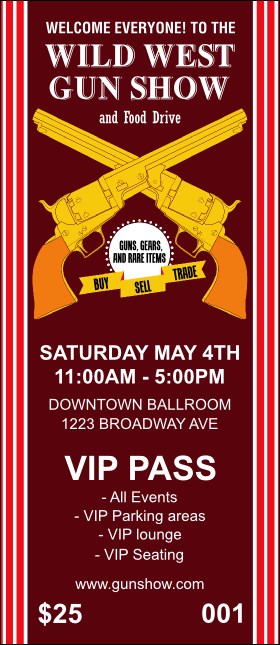 Gun Show VIP Pass Product Front