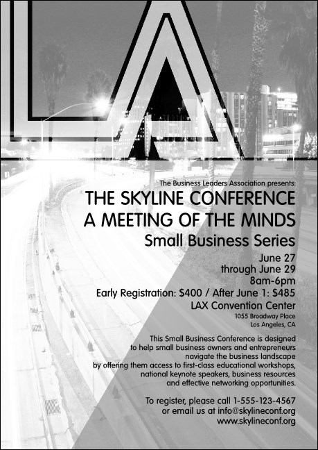 Los Angeles Club Flyer (Black and white) Product Front