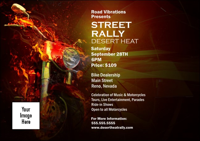 Motorcycle Club Flyer Product Front