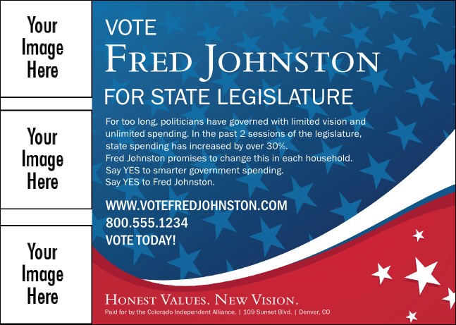 Patriotic Vote Club Flyer Product Front