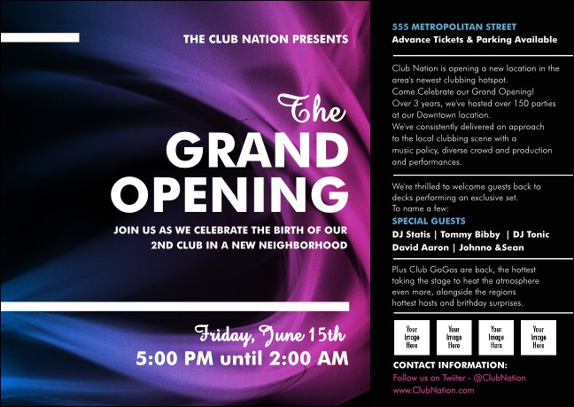 Fractal Wave Club Flyer Product Front